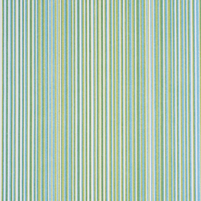 Schumacher 183761 Ministripe Green & Sky fabric swatch