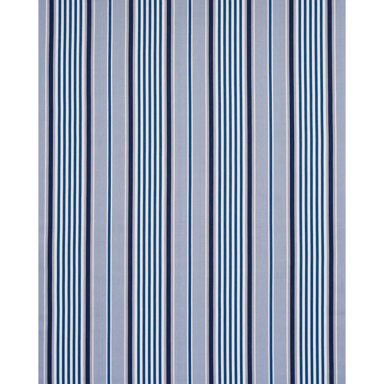 Schumacher 66014 Minzer Cotton Stripe Blue fabric swatch