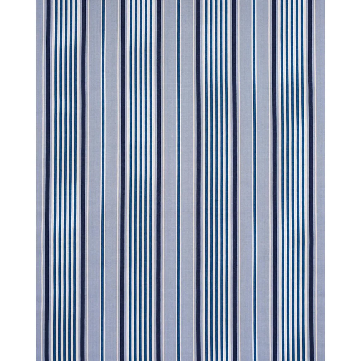 Schumacher 66014 Minzer Cotton Stripe Blue fabric swatch