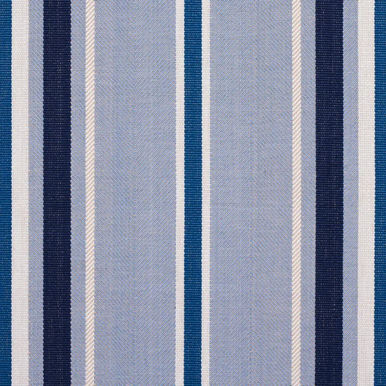 Schumacher 66014 Minzer Cotton Stripe Blue fabric swatch
