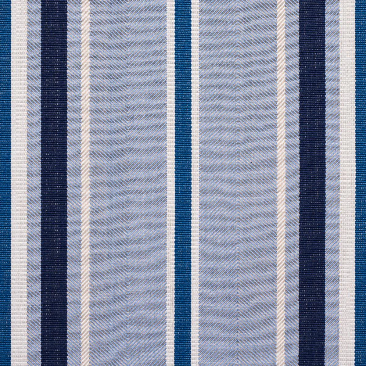 Schumacher 66014 Minzer Cotton Stripe Blue fabric swatch