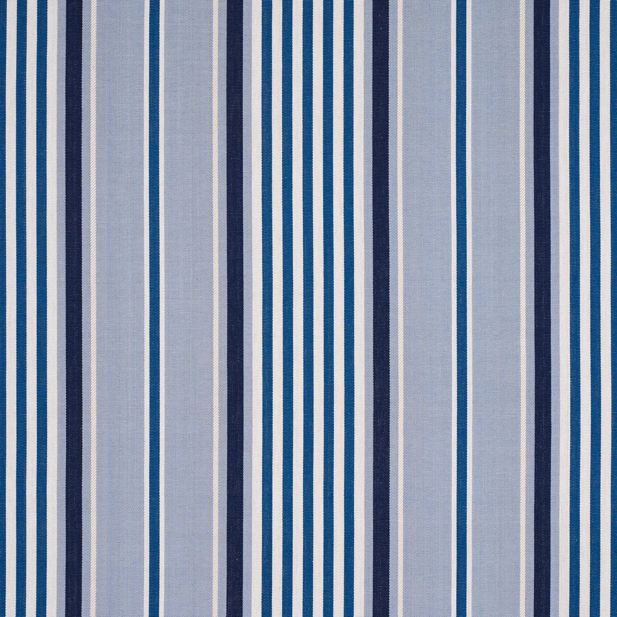 Schumacher 66014 Minzer Cotton Stripe Blue fabric swatch