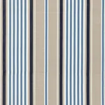 Schumacher 66011 Minzer Cotton Stripe Indigo fabric swatch