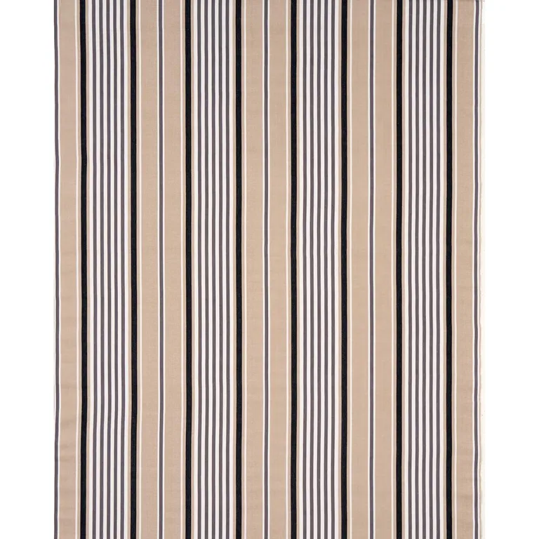 Schumacher 66015 Minzer Cotton Stripe Neutral fabric swatch