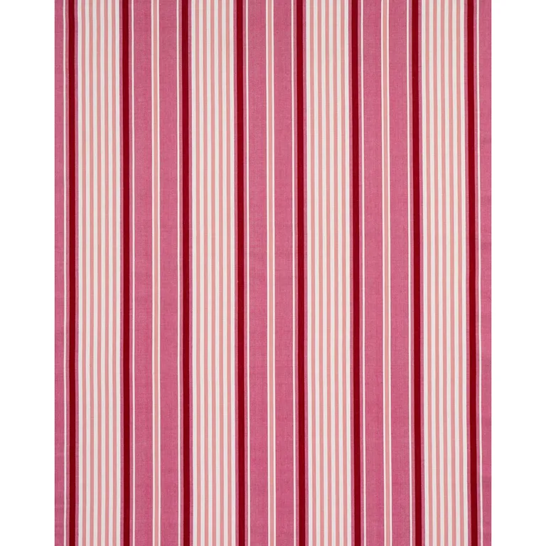 Schumacher 66016 Minzer Cotton Stripe Pink fabric swatch