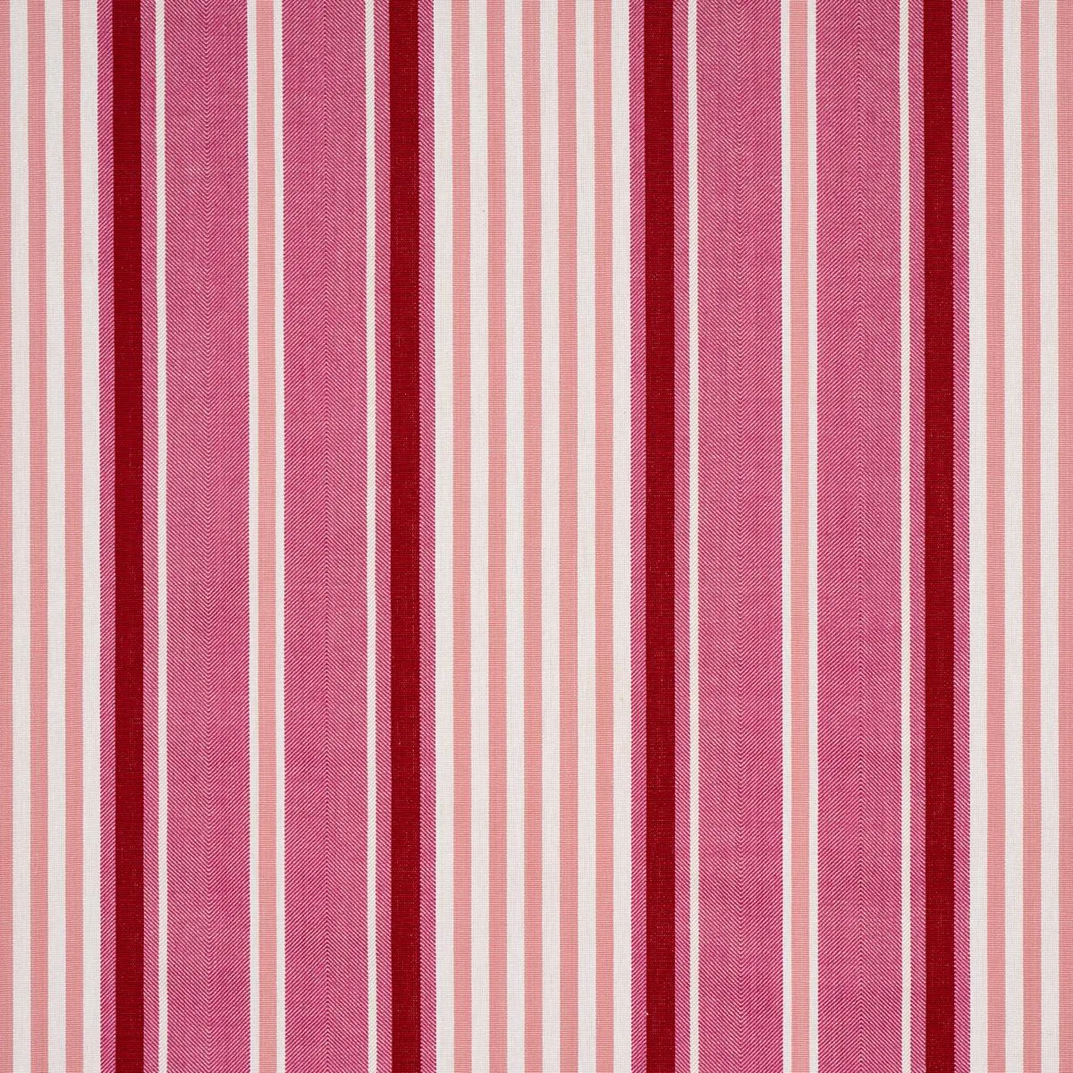 Schumacher 66016 Minzer Cotton Stripe Pink fabric swatch