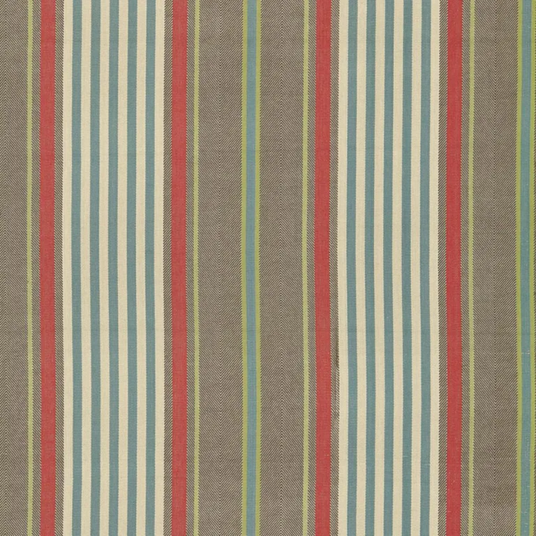 Schumacher 66013 Minzer Cotton Stripe Red Earth fabric swatch