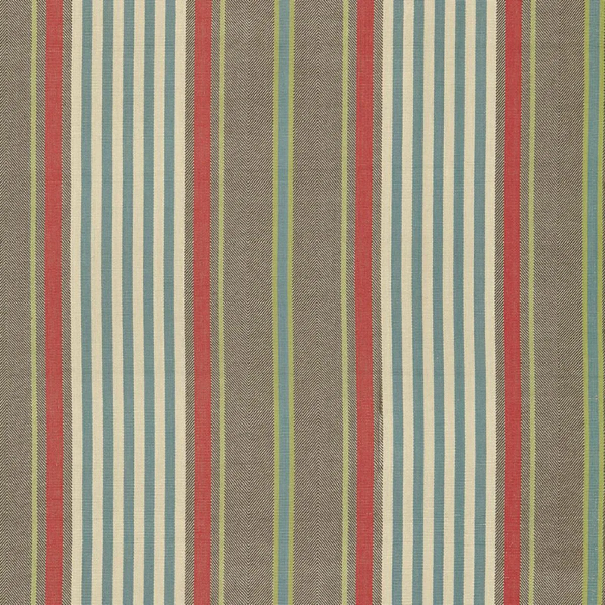 Schumacher 66013 Minzer Cotton Stripe Red Earth fabric swatch