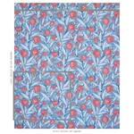 Schumacher 180062 Mirabelle Berry And Blue fabric swatch