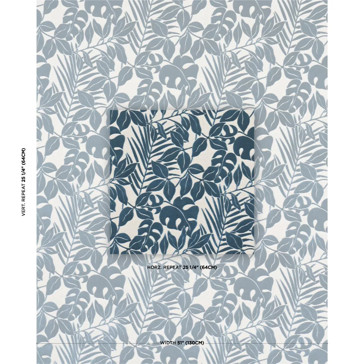 Schumacher 84322 Miramar Indoor/Outdoor Velvet Cadet fabric swatch