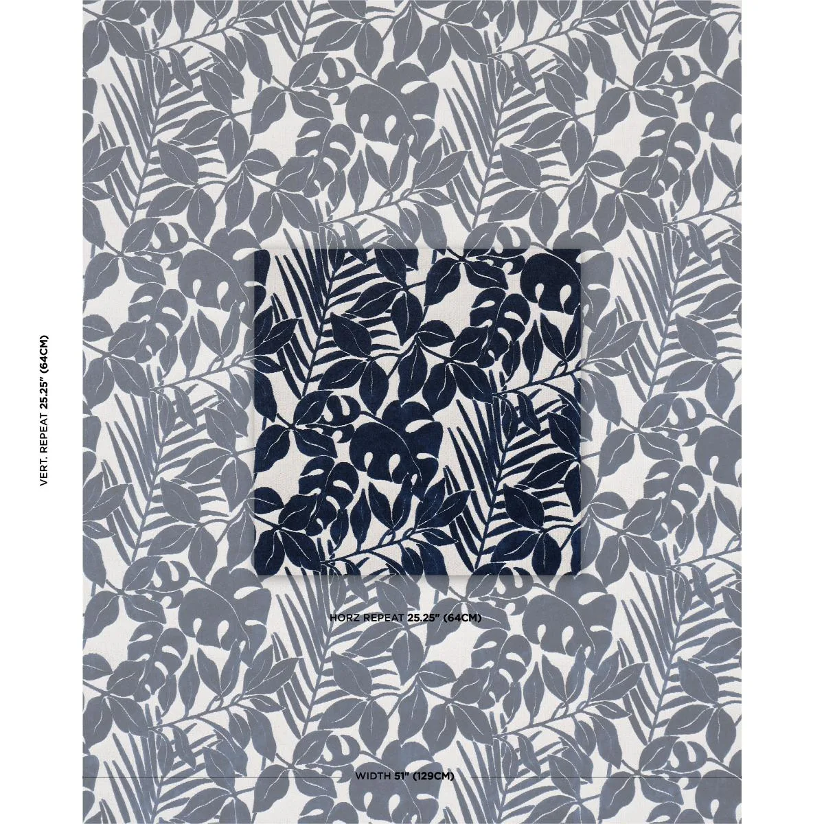 Schumacher 84323 Miramar Indoor/Outdoor Velvet Navy fabric swatch