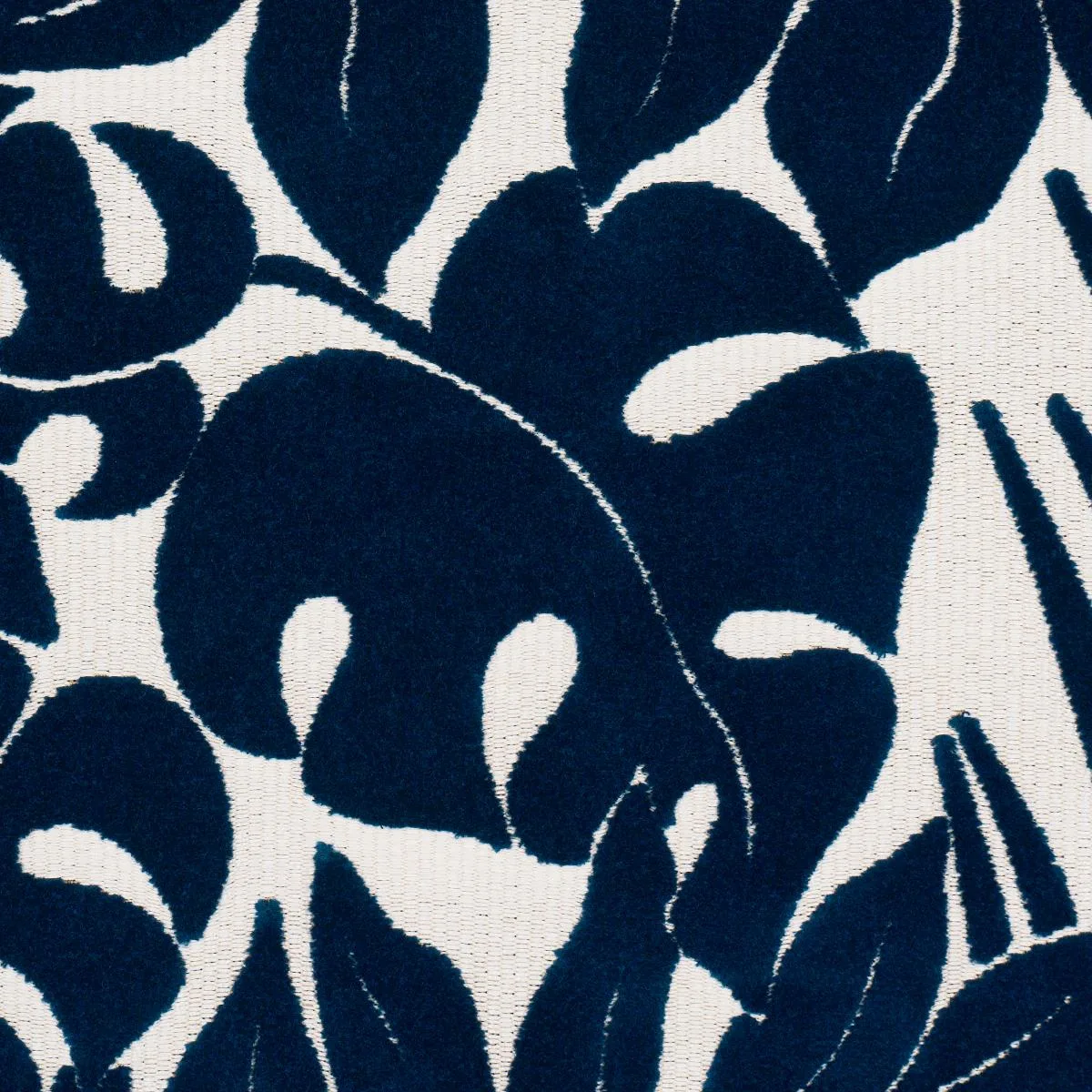 Schumacher 84323 Miramar Indoor/Outdoor Velvet Navy fabric swatch