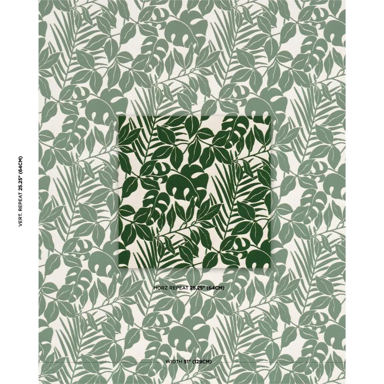 Schumacher 84321 Miramar Indoor/Outdoor Velvet Tropical fabric swatch