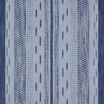 Schumacher 82112 Mirza Ikat Stripe Indigo On Chambray fabric swatch