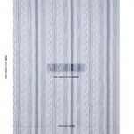 Schumacher 82112 Mirza Ikat Stripe Indigo On Chambray fabric swatch