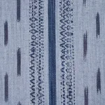 Schumacher 82112 Mirza Ikat Stripe Indigo On Chambray fabric swatch