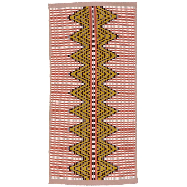 Schumacher 79272 Mixco Hand Woven Brocade Sunstone fabric swatch