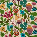 Schumacher 86570 Modern Botanical Embroidery Paradise fabric swatch