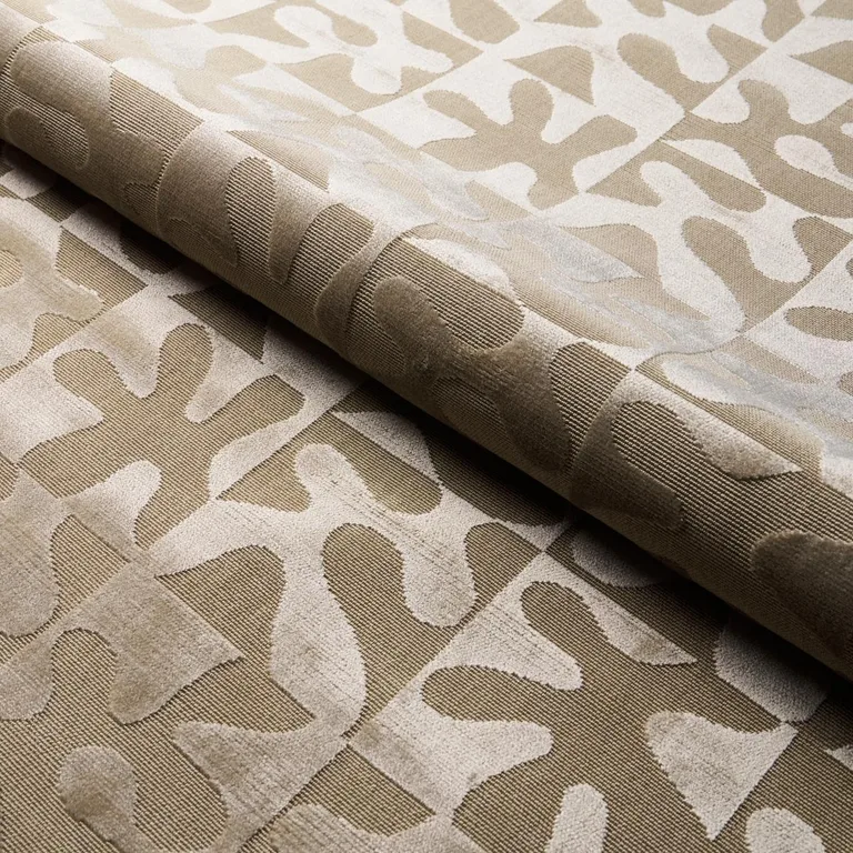 Schumacher 82991 Modern Dance Velvet Champagne fabric swatch