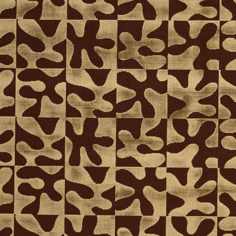 Schumacher 82990 Modern Dance Velvet Gold fabric swatch