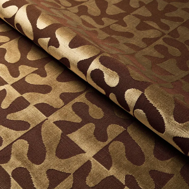 Schumacher 82990 Modern Dance Velvet Gold fabric swatch