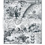 Schumacher 178621 Modern Toile Black fabric swatch