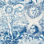 Schumacher 178620 Modern Toile Indigo fabric swatch