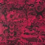 Schumacher 178623 Modern Toile Pink & Black fabric swatch