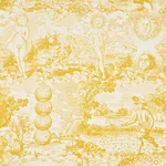 Schumacher 178622 Modern Toile Yellow fabric swatch
