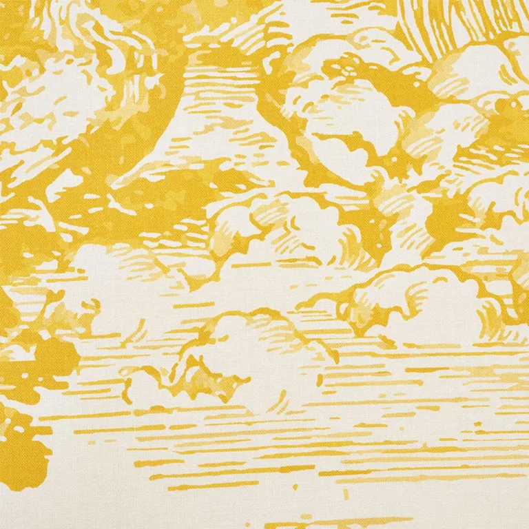 Schumacher 178622 Modern Toile Yellow fabric swatch