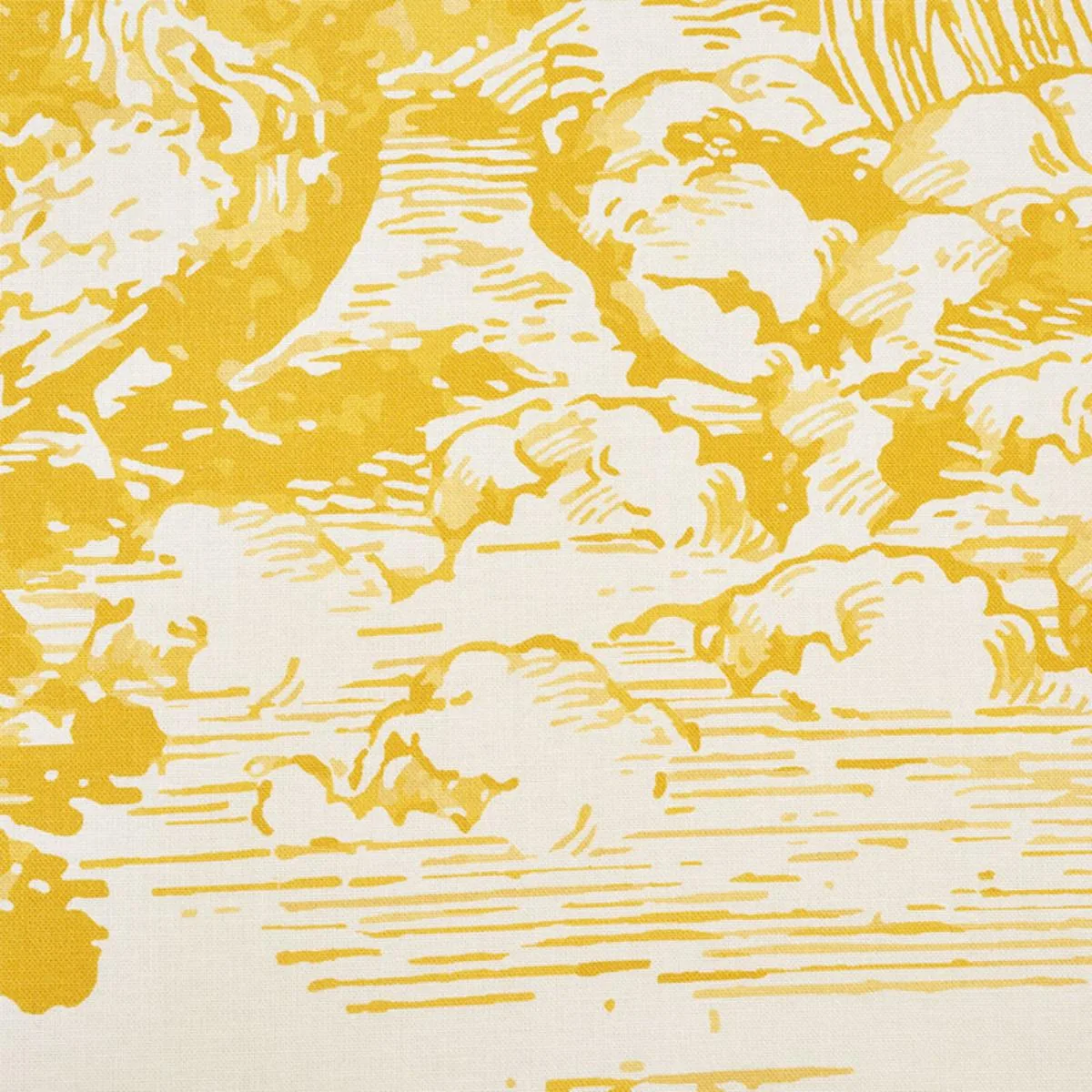 Schumacher 178622 Modern Toile Yellow fabric swatch