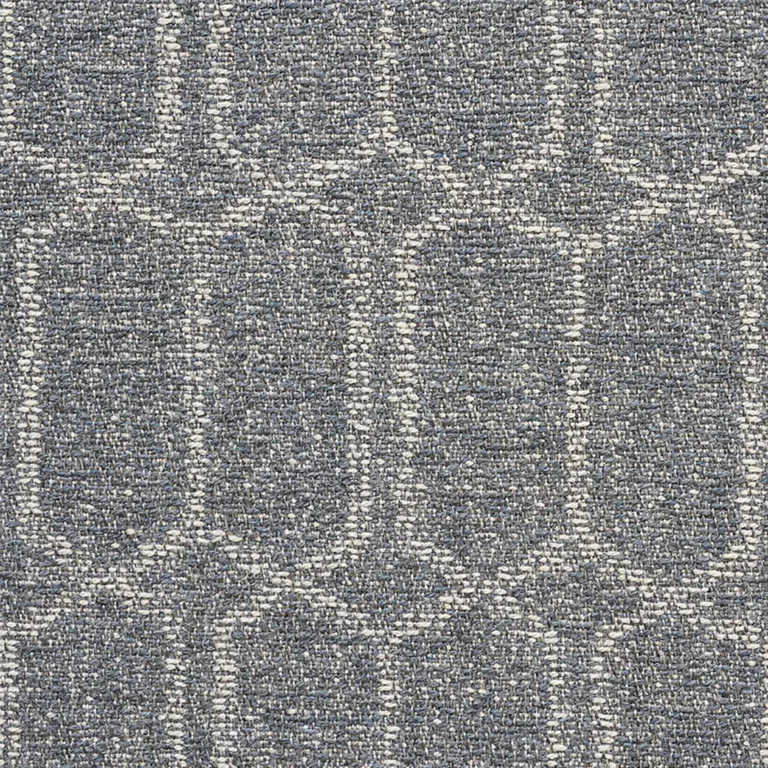 Schumacher 75400 Modern Trellis Outdoor Slate fabric swatch