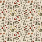 Schumacher RF315ACS01 Mogul Flowers Linen Original fabric swatch