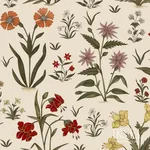 Schumacher RF315ACS01 Mogul Flowers Linen Original fabric swatch