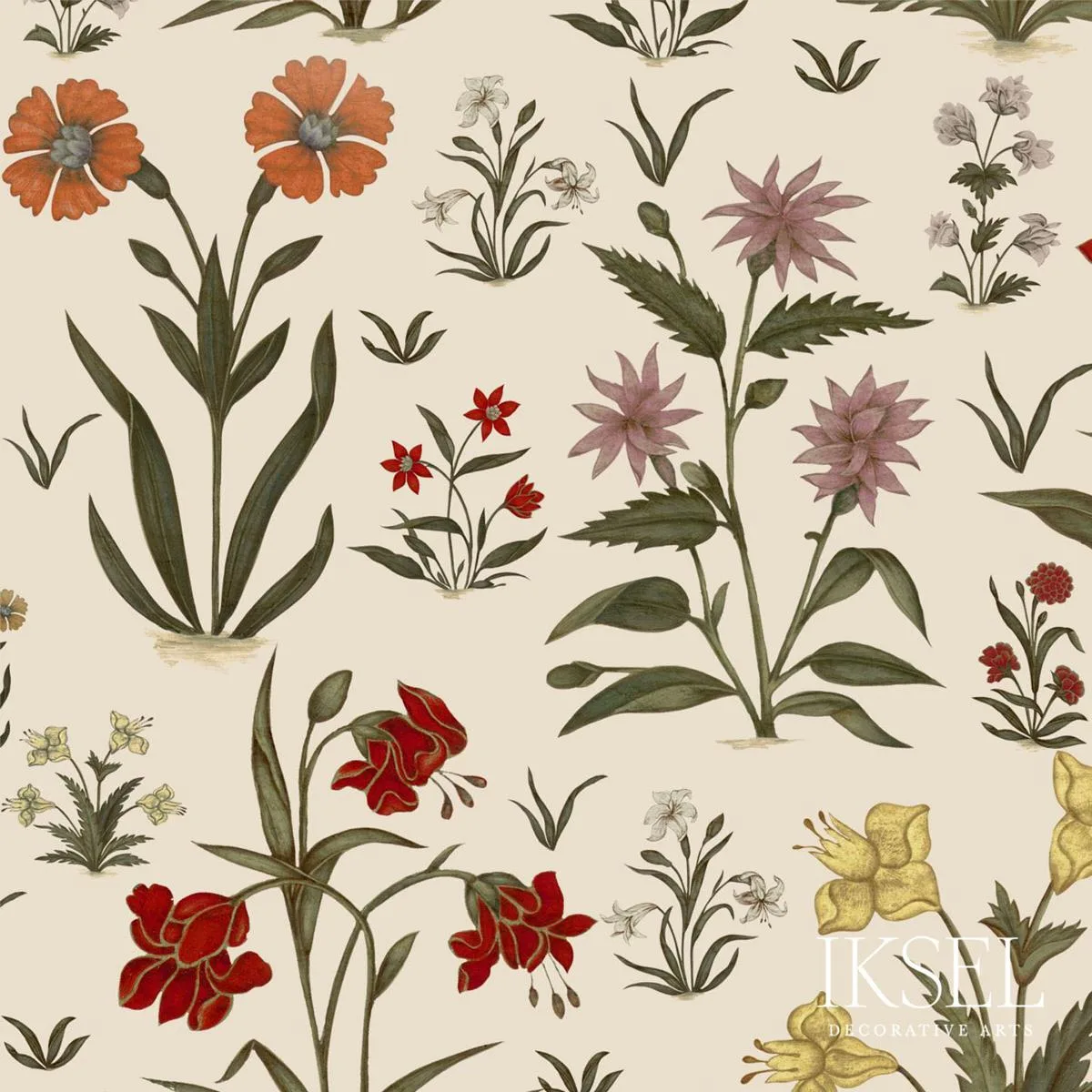 Schumacher RF315ACS01 Mogul Flowers Linen Original fabric swatch