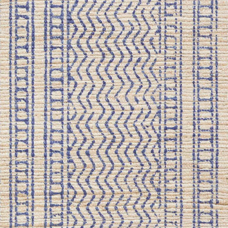 Schumacher 177181 Mohave Indigo fabric swatch