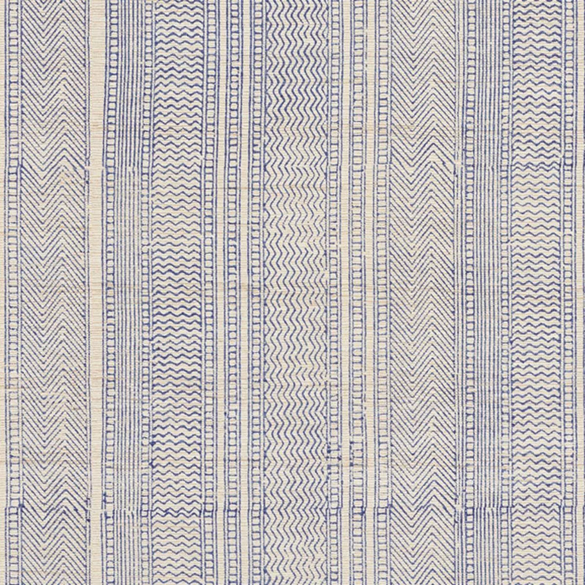 Schumacher 177181 Mohave Indigo fabric swatch