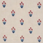 Schumacher 182720 Moira Hand Print Cerise & Ink fabric swatch
