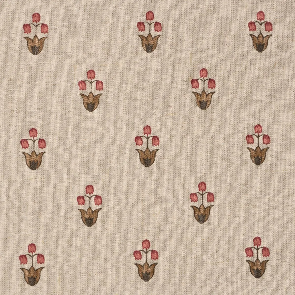 Schumacher 182721 Moira Hand Print Spice fabric swatch