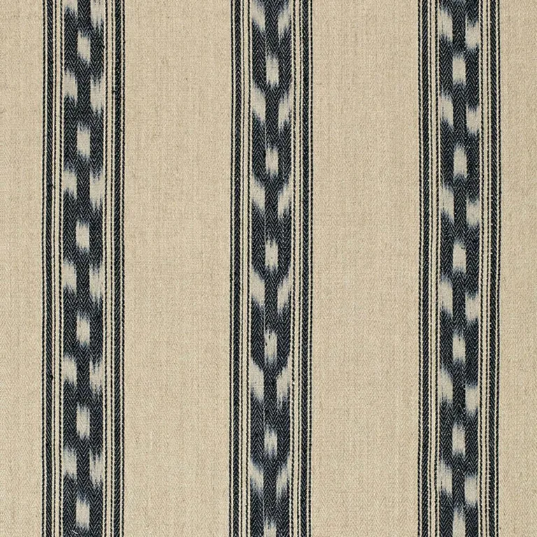 Schumacher 67510 Mojave Ikat Stripe Ebony fabric swatch