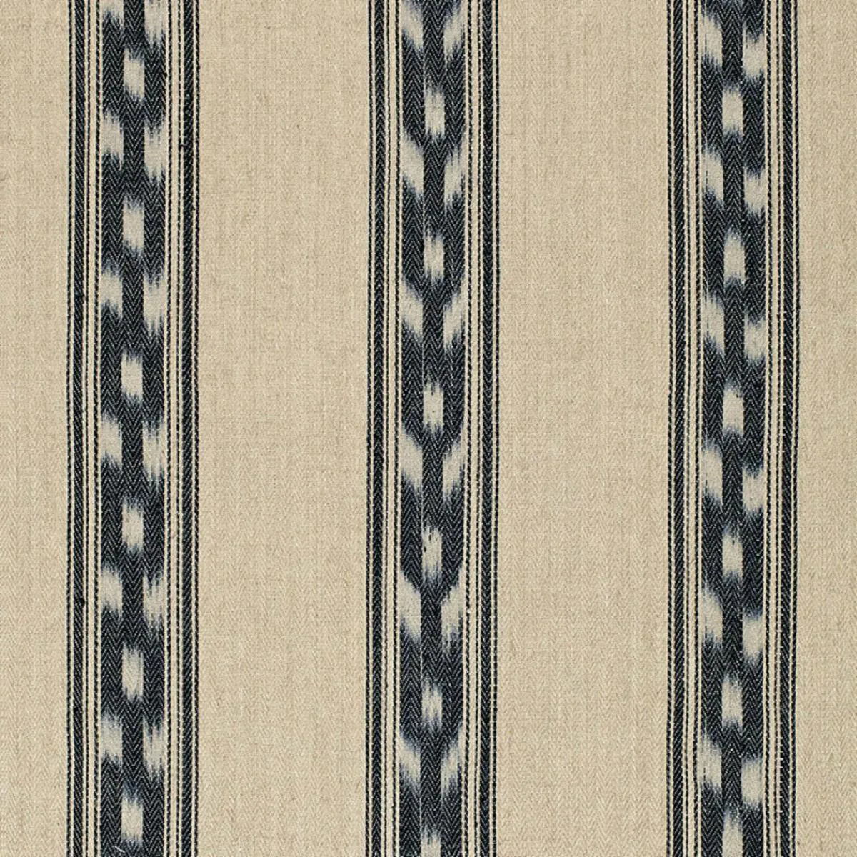 Schumacher 67510 Mojave Ikat Stripe Ebony fabric swatch