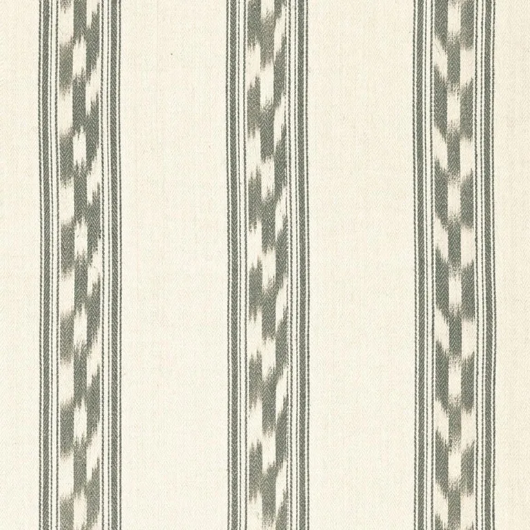 Schumacher 67512 Mojave Ikat Stripe Slate fabric swatch