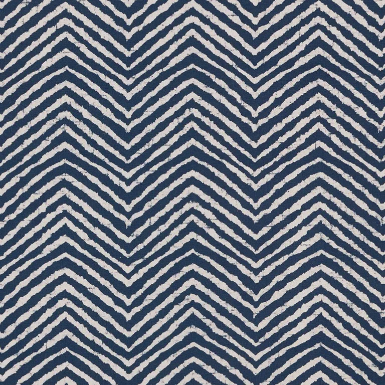 Schumacher 176331 Moka Indigo fabric swatch
