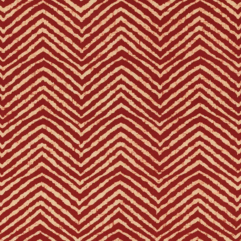 Schumacher 176330 Moka Red fabric swatch