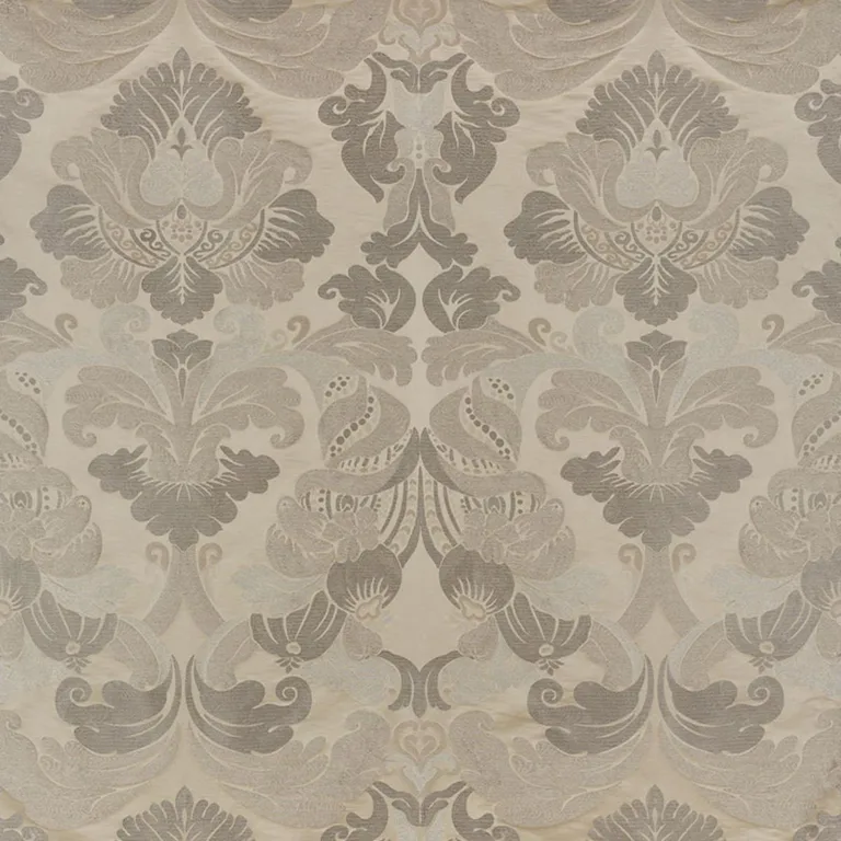 Schumacher 71471 Molveno Damasco Champagne fabric swatch
