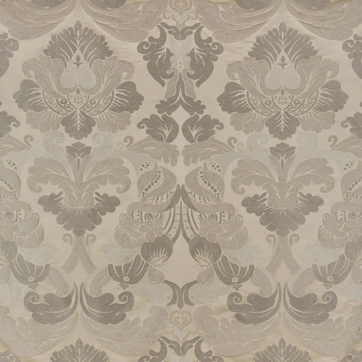 Schumacher 71471 Molveno Damasco Champagne fabric swatch
