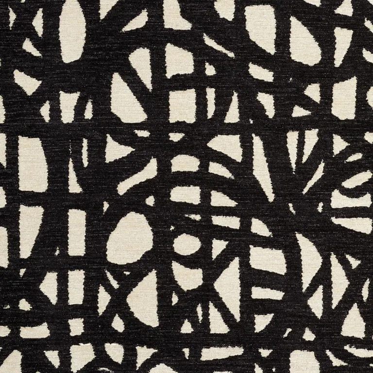 Schumacher 76711 Momentum Black fabric swatch