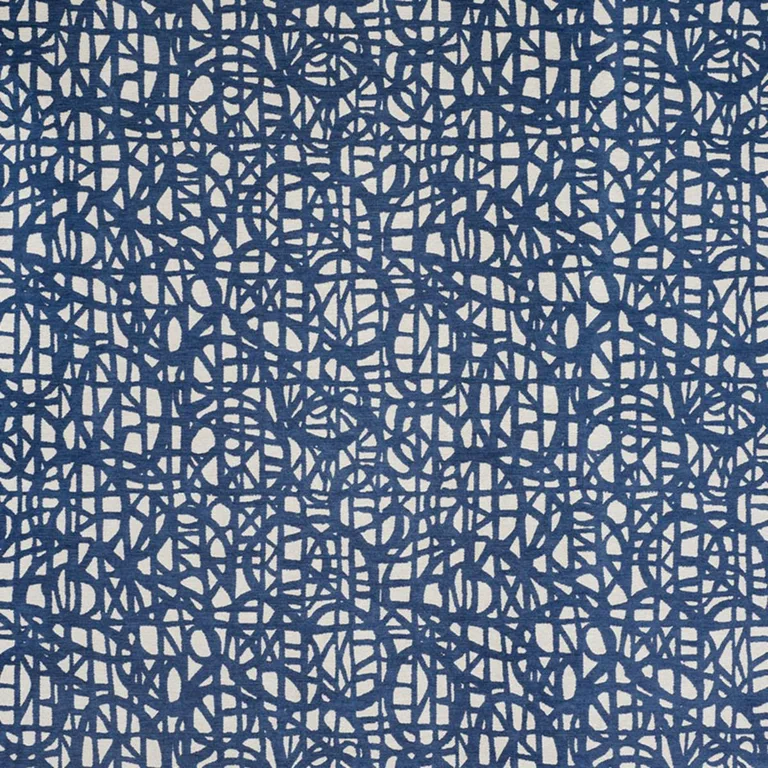 Schumacher 76710 Momentum Blue fabric swatch