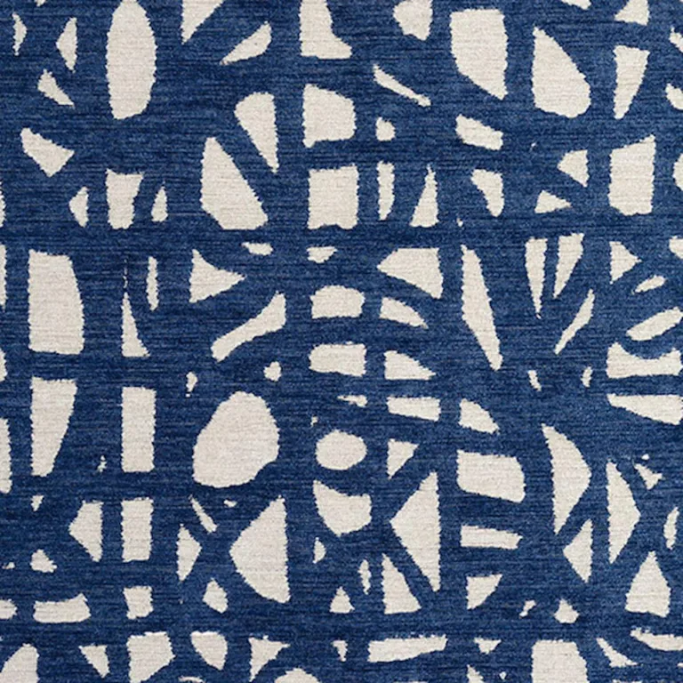 Schumacher 76710 Momentum Blue fabric swatch