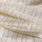 Schumacher 67200 Mona Sheer Ivory fabric swatch
